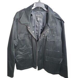 INC International Concepts Black Utility Field Jacket Men’s XL Cotton